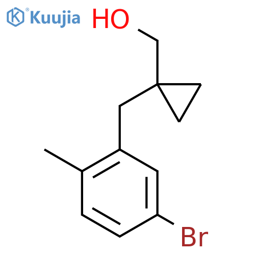 {1-[(5-Bromo-2-methylphenyl)methyl]cyclopropyl}methanol structure