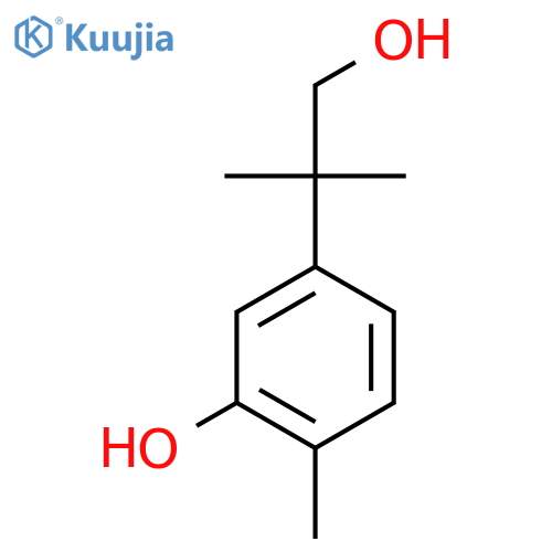 5-(1-hydroxy-2-methylpropan-2-yl)-2-methylphenol structure