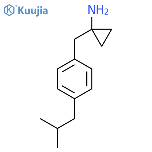 1-{4-(2-methylpropyl)phenylmethyl}cyclopropan-1-amine structure