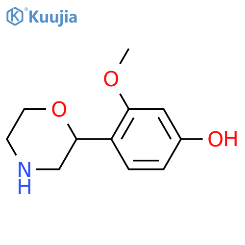 3-methoxy-4-(morpholin-2-yl)phenol structure