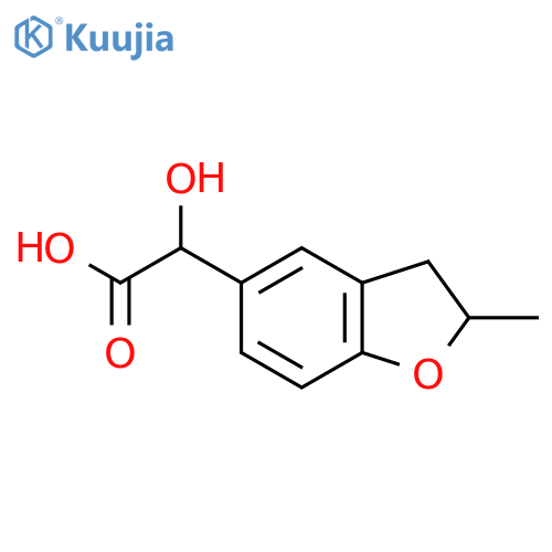 2-hydroxy-2-(2-methyl-2,3-dihydro-1-benzofuran-5-yl)acetic acid structure