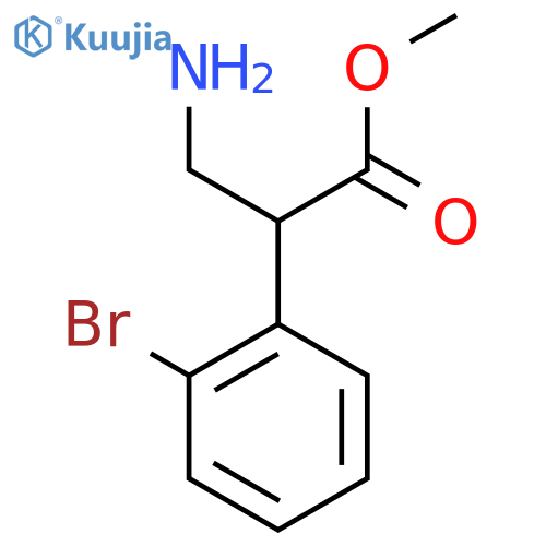 methyl 3-amino-2-(2-bromophenyl)propanoate structure