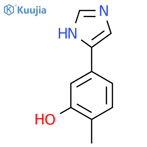 5-(1H-imidazol-4-yl)-2-methylphenol structure