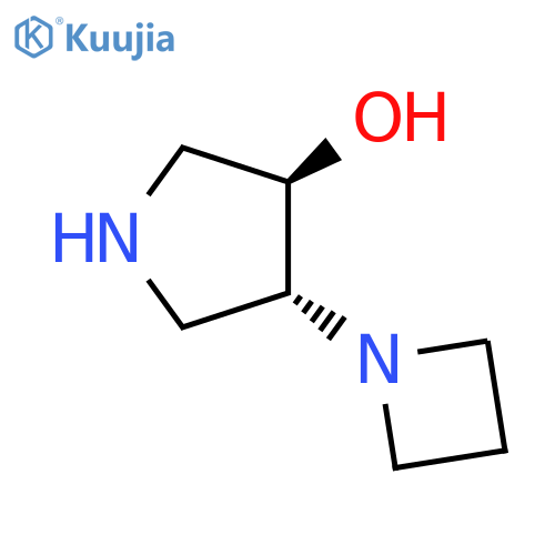 3-Pyrrolidinol, 4-(1-azetidinyl)-, (3R,4R)-rel- structure