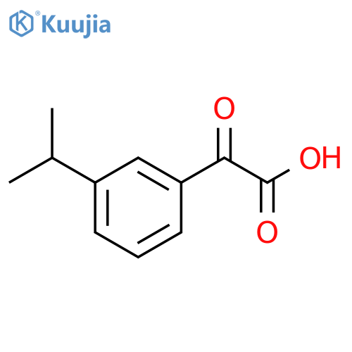 2-oxo-2-3-(propan-2-yl)phenylacetic acid structure