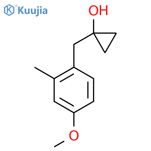 1-(4-methoxy-2-methylphenyl)methylcyclopropan-1-ol structure