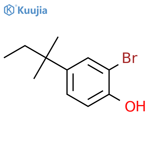 2-Bromo-4-(2-methylbutan-2-yl)phenol structure