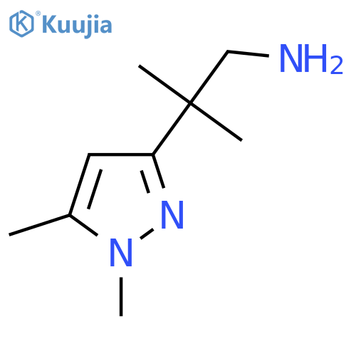 2-(1,5-dimethyl-1H-pyrazol-3-yl)-2-methylpropan-1-amine structure