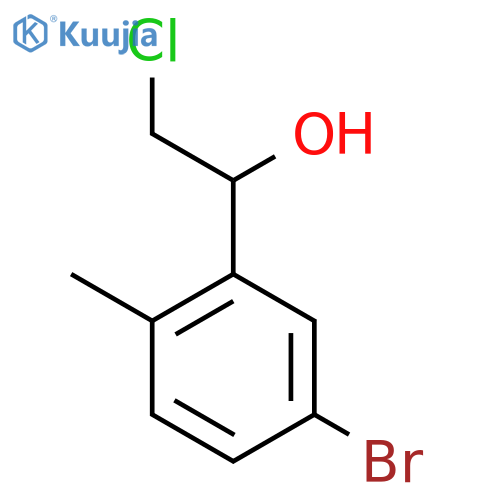 1-(5-bromo-2-methylphenyl)-2-chloroethan-1-ol structure