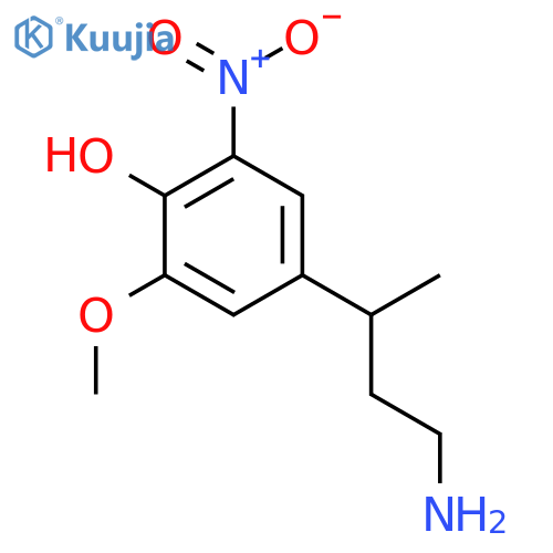 4-(4-aminobutan-2-yl)-2-methoxy-6-nitrophenol structure