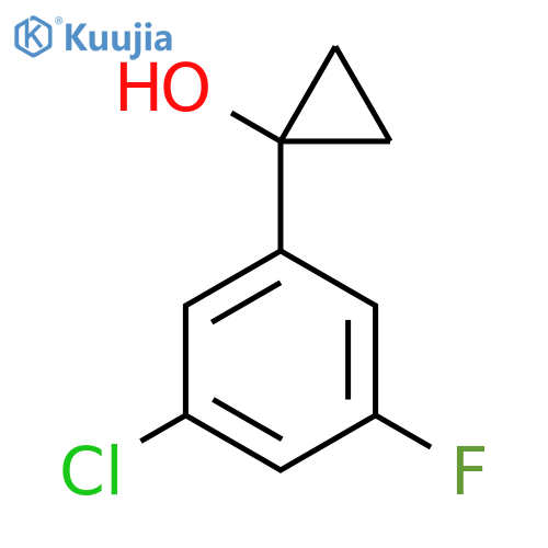 1-(3-chloro-5-fluorophenyl)cyclopropan-1-ol structure