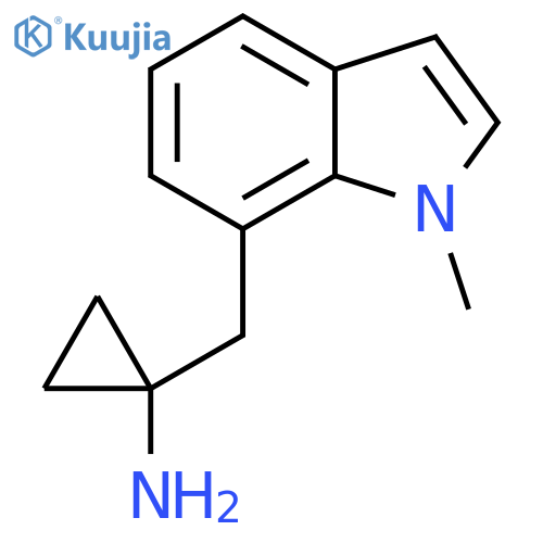 1-(1-methyl-1H-indol-7-yl)methylcyclopropan-1-amine structure