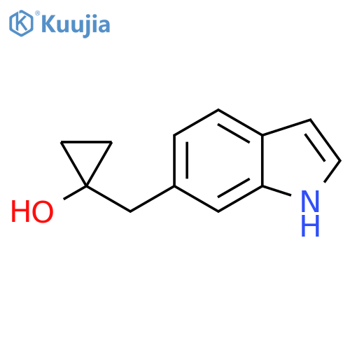1-(1H-indol-6-yl)methylcyclopropan-1-ol structure