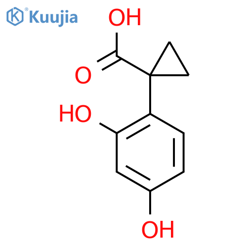 1-(2,4-dihydroxyphenyl)cyclopropane-1-carboxylic acid structure