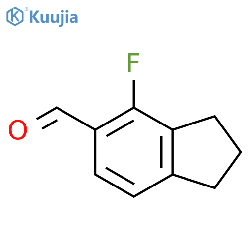 4-fluoro-2,3-dihydro-1H-indene-5-carbaldehyde structure