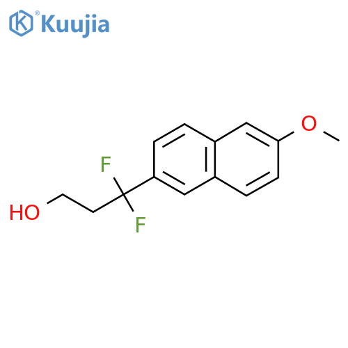 3,3-difluoro-3-(6-methoxynaphthalen-2-yl)propan-1-ol structure
