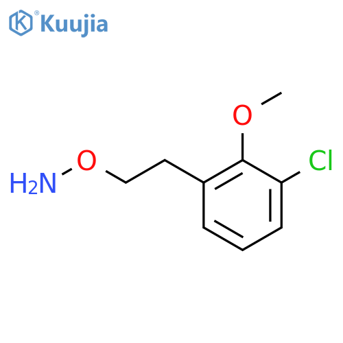 O-2-(3-chloro-2-methoxyphenyl)ethylhydroxylamine structure