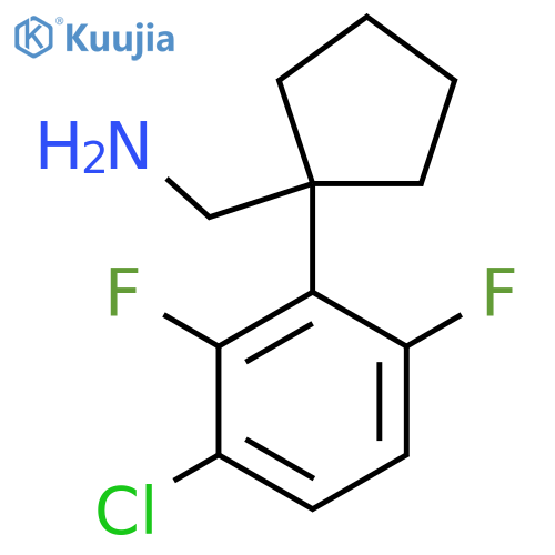 1-(3-chloro-2,6-difluorophenyl)cyclopentylmethanamine structure