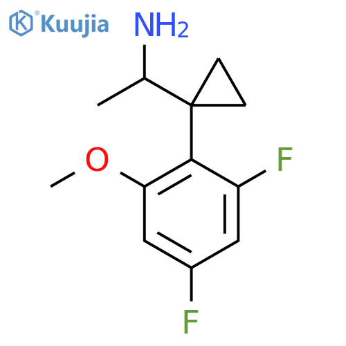 1-1-(2,4-difluoro-6-methoxyphenyl)cyclopropylethan-1-amine structure