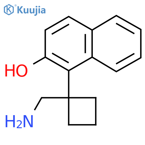 1-1-(aminomethyl)cyclobutylnaphthalen-2-ol structure