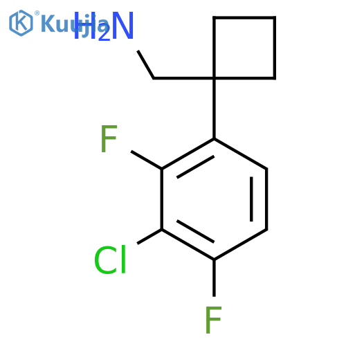 1-(3-chloro-2,4-difluorophenyl)cyclobutylmethanamine structure