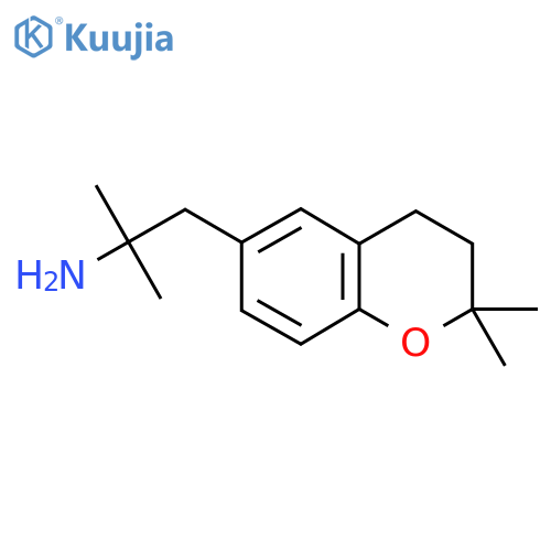 1-(2,2-dimethyl-3,4-dihydro-2H-1-benzopyran-6-yl)-2-methylpropan-2-amine structure