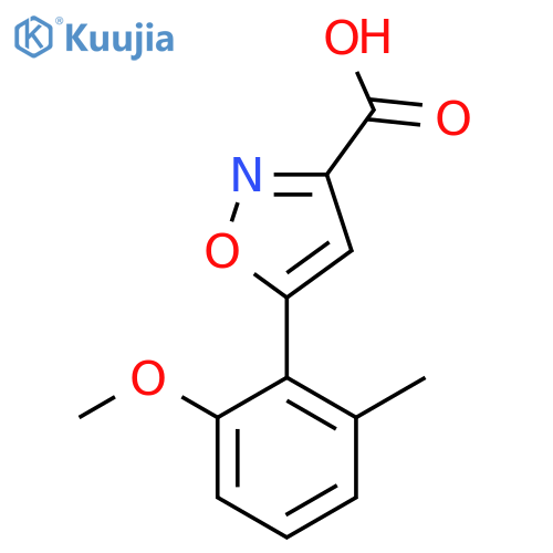 5-(2-methoxy-6-methylphenyl)-1,2-oxazole-3-carboxylic acid structure