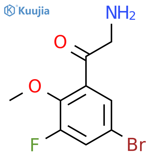 2-amino-1-(5-bromo-3-fluoro-2-methoxyphenyl)ethan-1-one structure