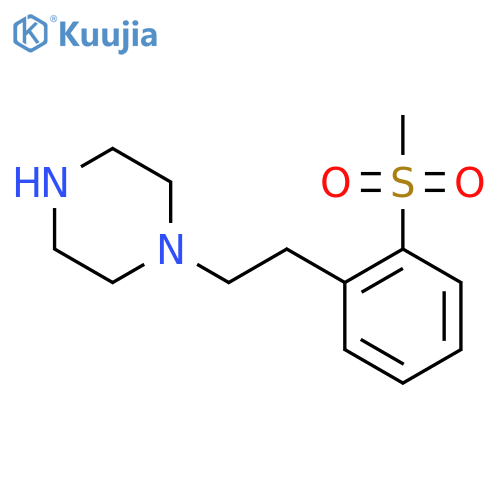 1-2-(2-methanesulfonylphenyl)ethylpiperazine structure