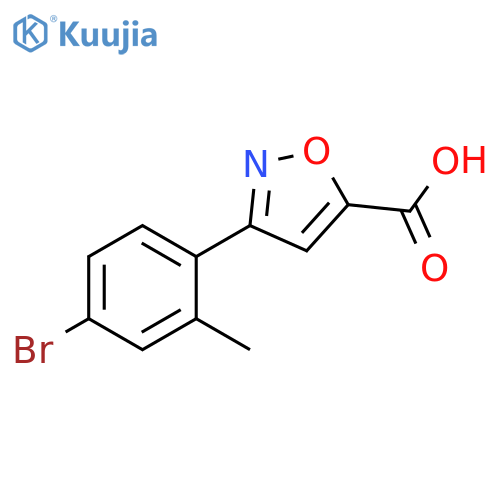 5-Isoxazolecarboxylic acid, 3-(4-bromo-2-methylphenyl)- structure