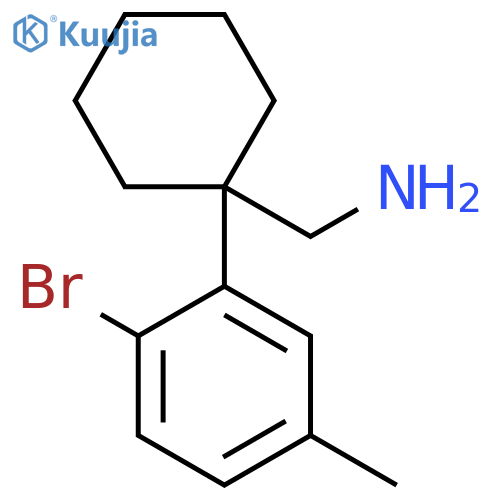 1-(2-bromo-5-methylphenyl)cyclohexylmethanamine structure