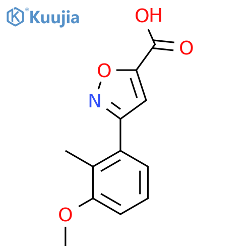 3-(3-Methoxy-2-methylphenyl)-1,2-oxazole-5-carboxylic acid structure