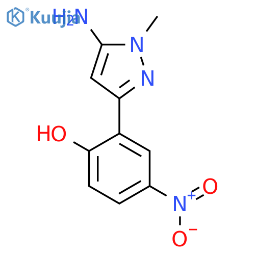 2-(5-amino-1-methyl-1H-pyrazol-3-yl)-4-nitrophenol structure
