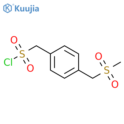 Benzenemethanesulfonyl chloride, 4-[(methylsulfonyl)methyl]- structure