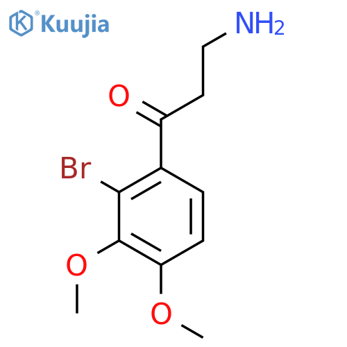 3-amino-1-(2-bromo-3,4-dimethoxyphenyl)propan-1-one structure