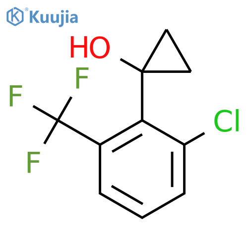 1-2-chloro-6-(trifluoromethyl)phenylcyclopropan-1-ol structure