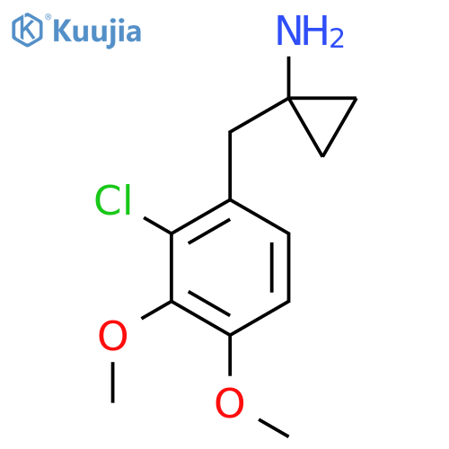 1-(2-chloro-3,4-dimethoxyphenyl)methylcyclopropan-1-amine structure