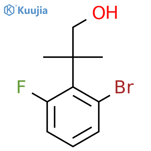 2-(2-bromo-6-fluorophenyl)-2-methylpropan-1-ol structure