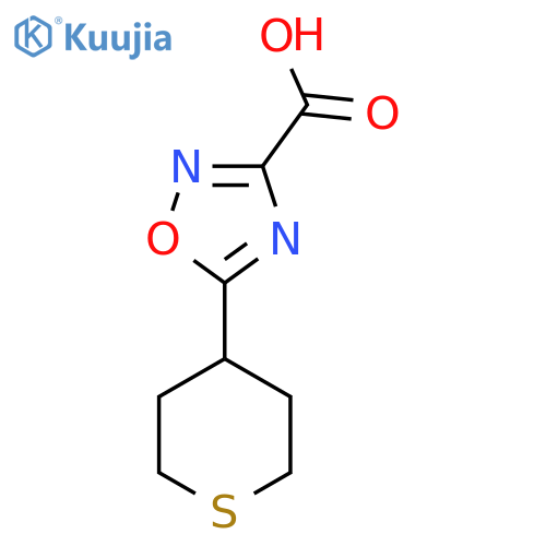 5-(thian-4-yl)-1,2,4-oxadiazole-3-carboxylic acid structure