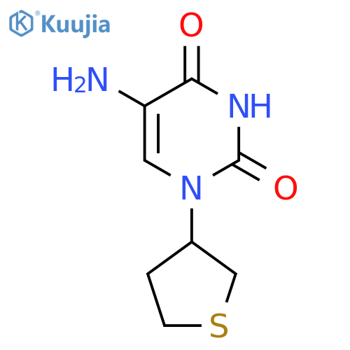 5-amino-1-(thiolan-3-yl)-1,2,3,4-tetrahydropyrimidine-2,4-dione structure