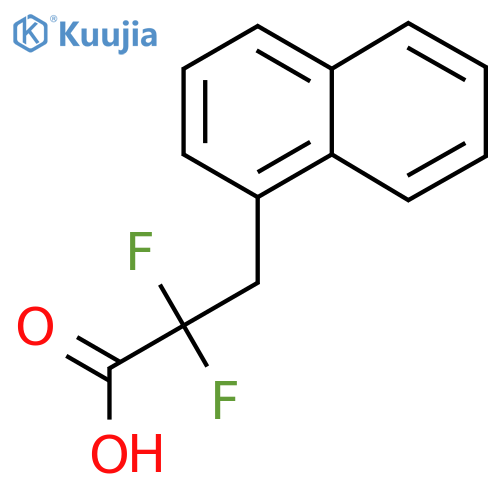 2,2-difluoro-3-(naphthalen-1-yl)propanoic acid structure