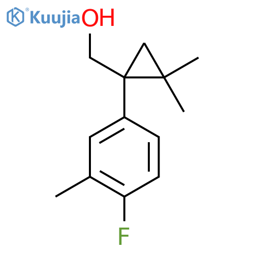 1-(4-fluoro-3-methylphenyl)-2,2-dimethylcyclopropylmethanol structure