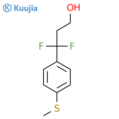 3,3-difluoro-3-4-(methylsulfanyl)phenylpropan-1-ol structure