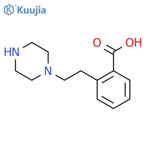 2-2-(piperazin-1-yl)ethylbenzoic acid structure