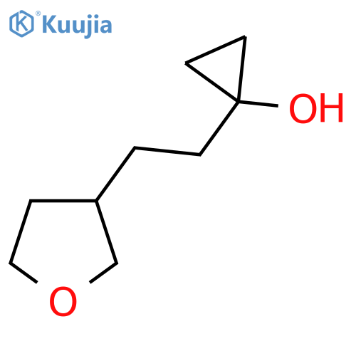 1-2-(oxolan-3-yl)ethylcyclopropan-1-ol structure