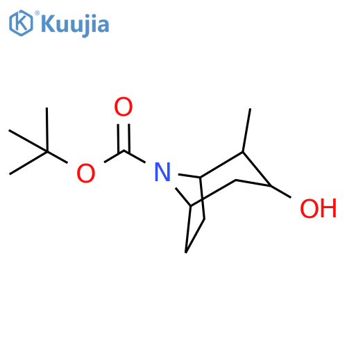 8-Azabicyclo[3.2.1]octane-8-carboxylic acid, 3-hydroxy-2-methyl-, 1,1-dimethylethyl ester structure