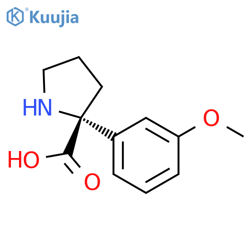 2-(3-methoxyphenyl)pyrrolidine-2-carboxylic acid structure