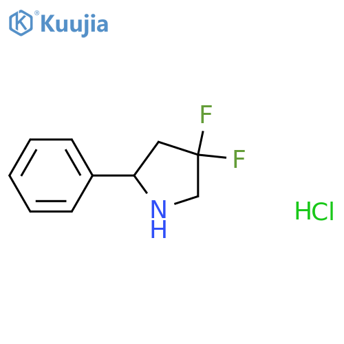 4,4-difluoro-2-phenylpyrrolidine hydrochloride structure