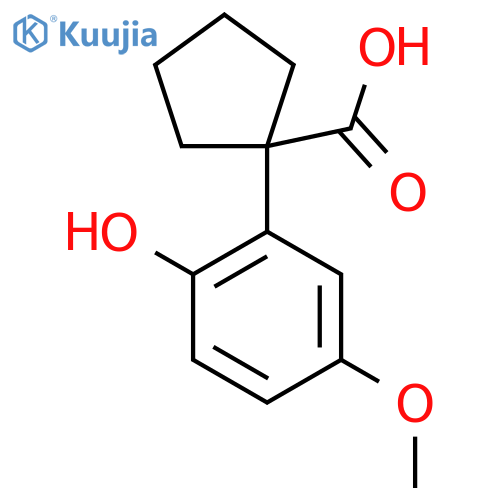 1-(2-hydroxy-5-methoxyphenyl)cyclopentane-1-carboxylic acid structure