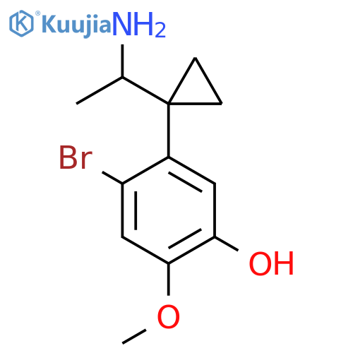 5-[1-(1-Aminoethyl)cyclopropyl]-4-bromo-2-methoxyphenol structure